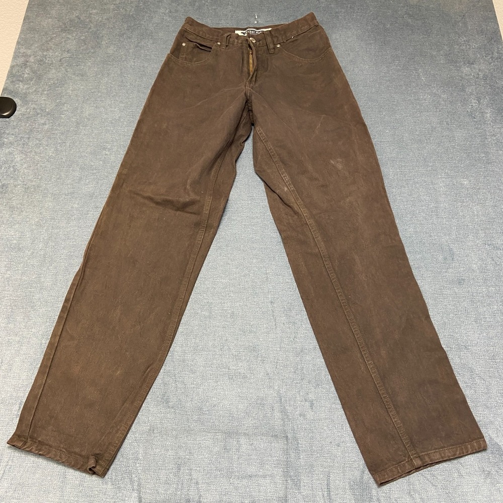 Anchor Blue Baggy Jeans Mens 29x32 Brown Denim 5-Pockets Dark Wash Streetwear